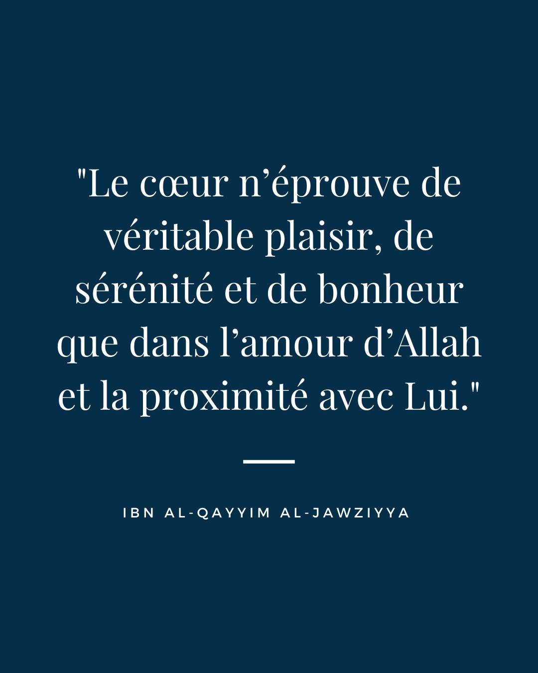 Le Cœur Trouve la Paix en Allah