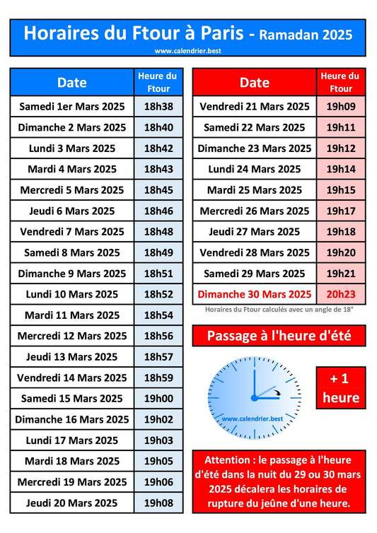 Ramadan 2025 : quels sont les horaires en France ?